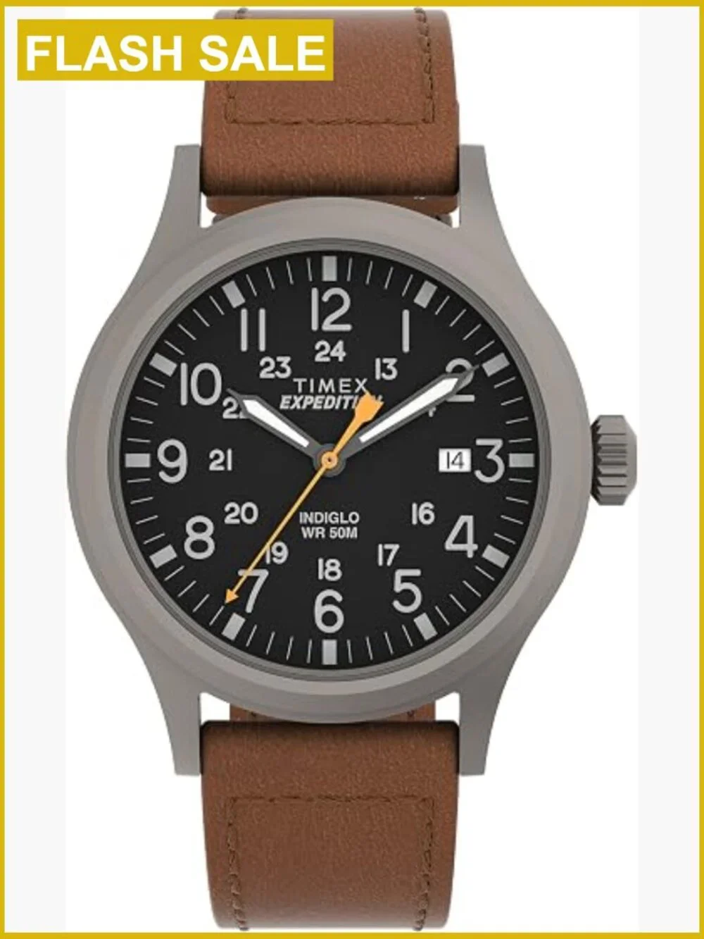 Men's Expedition Scout 40mm Analog Quartz Watch Leather Strap